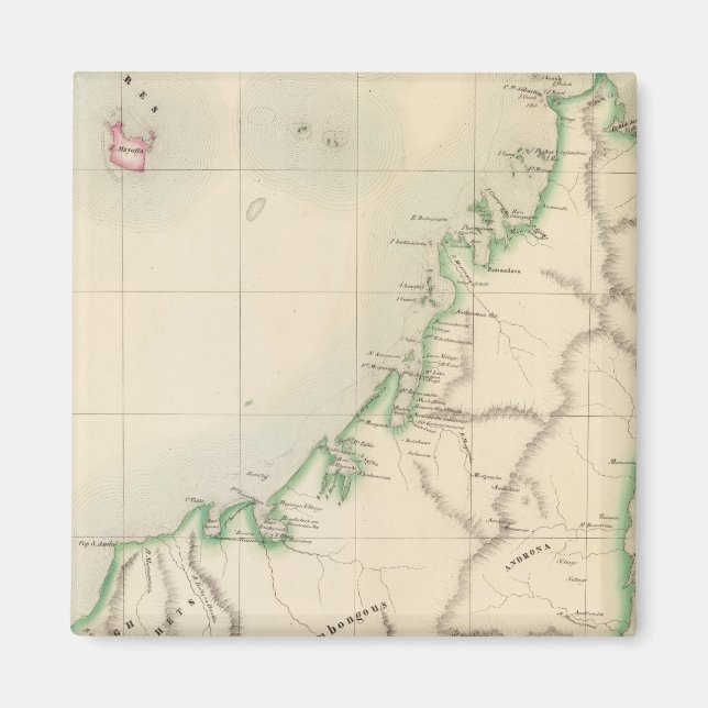 Madagaskars Afrika 55 Magnet (Framsidan)
