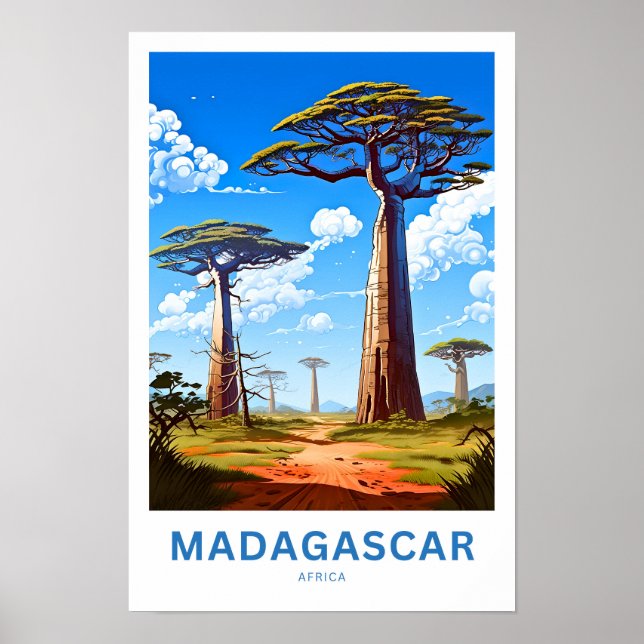 Madagaskars Afrika Travel Skriv ut Poster (Framsidan)