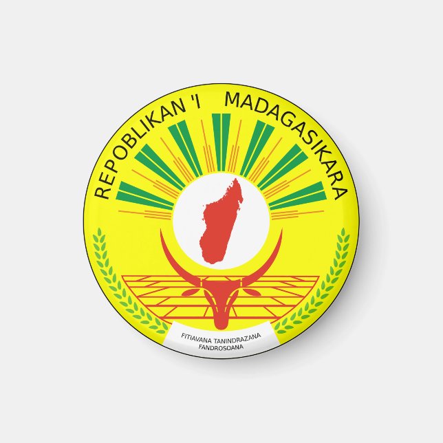 Madagaskars emblem magnet (Framsidan)