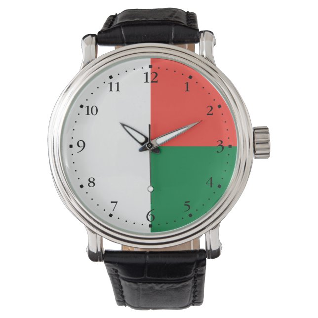 Madagaskars flagga armbandsur (Framsida)