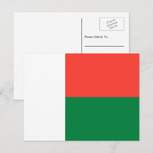 Madagaskars Flagga, Flagga Madagaskar Vykort