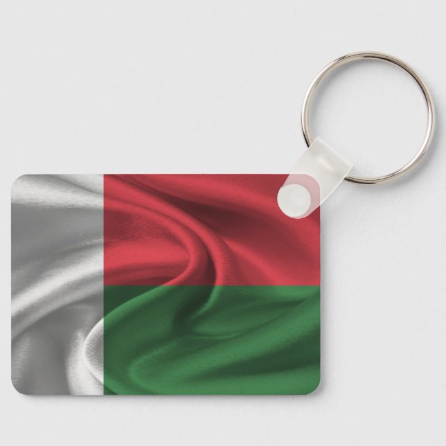 Madagaskars Flagga Keychain Nyckelring (Framsida)
