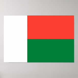Madagaskars flagga poster