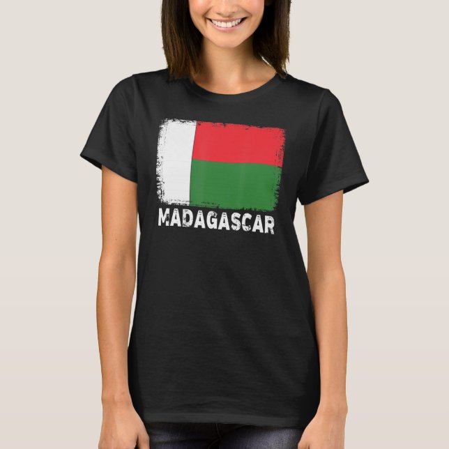 Madagaskars Flagga Stöd för madagaskiska kvinnor T Shirt (Framsida)