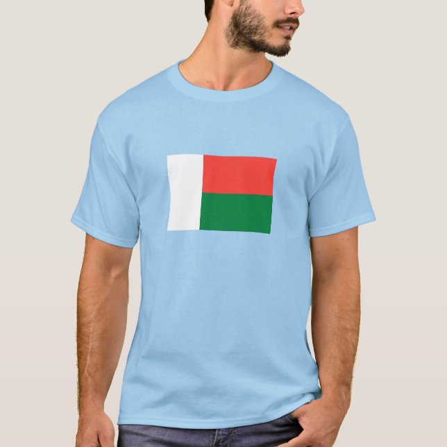 Madagaskars flagga t shirt (Framsida)
