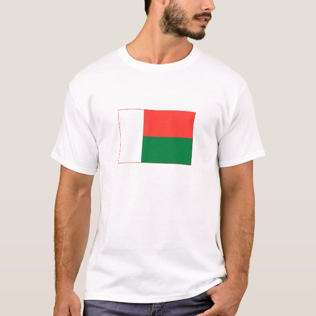 Madagaskars flagga t shirt (Framsida)