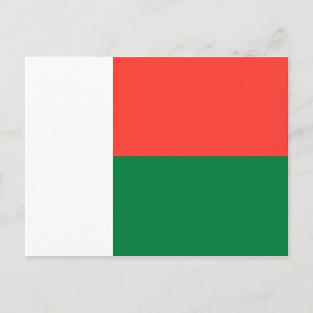 Madagaskars Flagga vykort (Framsida)