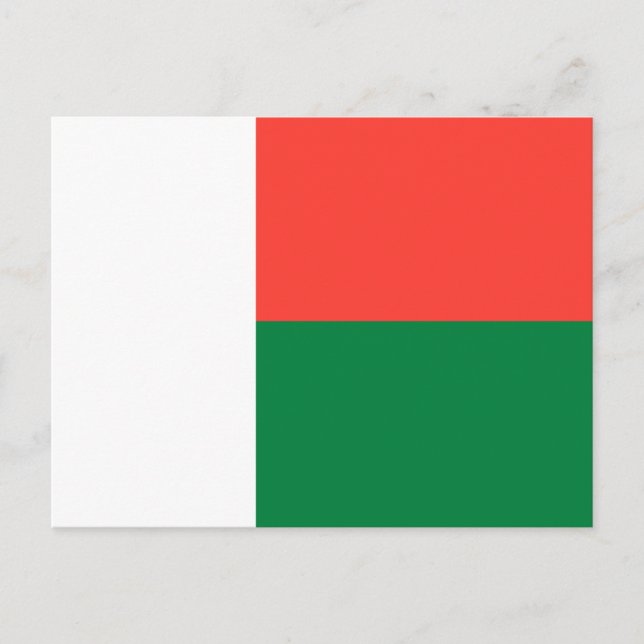 Madagaskars flagga vykort (Framsida)