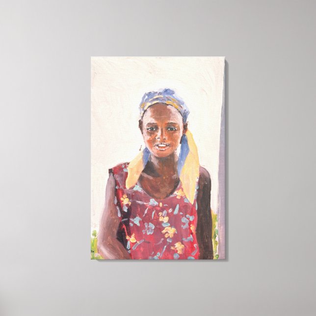 Madagaskars flicka 1989 canvastryck (Framsida)