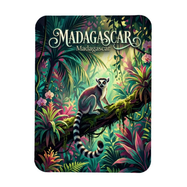 Madagaskars regnskogar Madagascar Magnet (Vertikal)