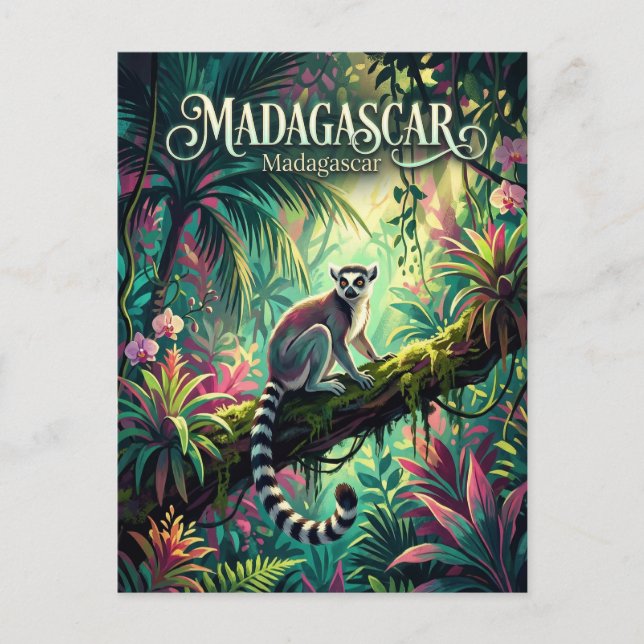 Madagaskars regnskogar Madagascar Vykort (Framsida)
