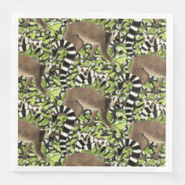 Madagaskars ring-Tailändska minnesmärken i Jungle Pappersservett