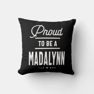 Madalynn Personlig Namn Birthday Gift Kudde