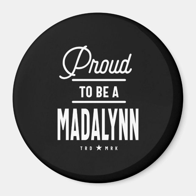 Madalynn Personlig Namn Birthday Gift Magnet (Framsidan)