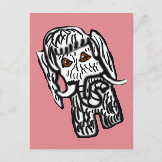 Madalynne the Mammoth Vykort (Framsida)