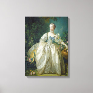 Madam Bergeret, C. 1766 (olja på kanfas) Canvastryck