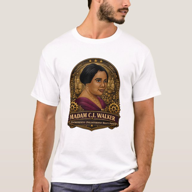 Madam C.J. Walker Entreprenör Tee (Framsida)