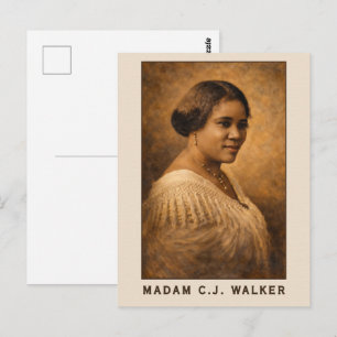 Madam C.J. Walker Porträttkonst Vykort