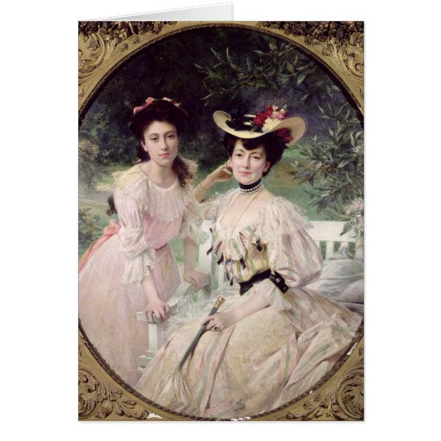 Madam Collas och henne Dotter, Giselle, 1903 Hälsningskort (Framsidan)
