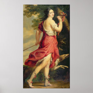 Madam de Montespan som Diana huntressen Poster