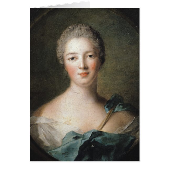 Madam de Pompadour 1748 Hälsningskort (Framsidan)
