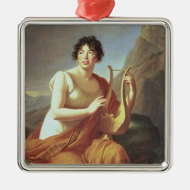 Madam de Stael som Corinne, 1809 Julgransprydnad Metall (Framsidan)