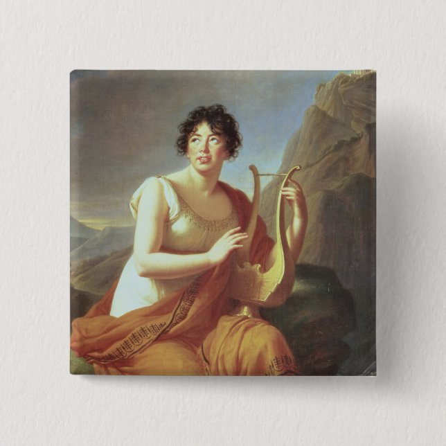 Madam de Stael som Corinne, 1809 Knapp (Framsida)