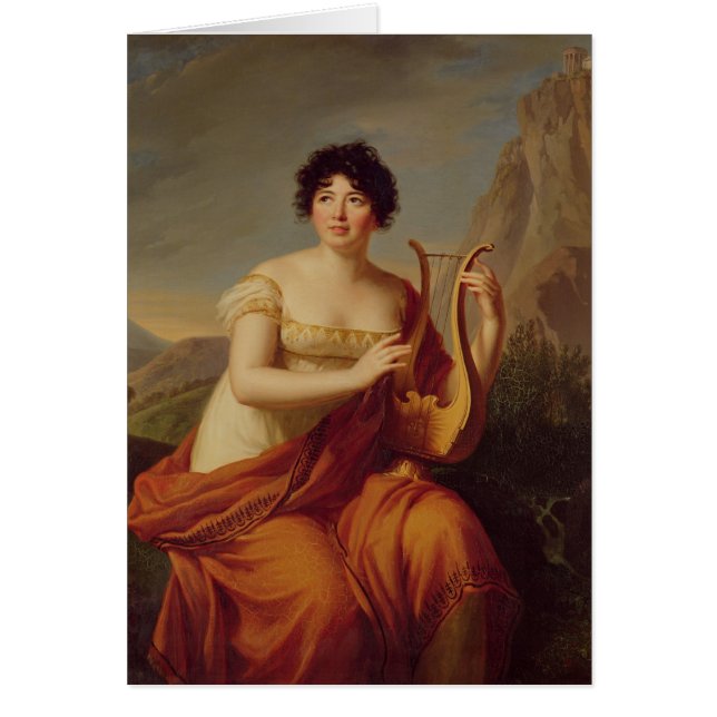 Madam de Stael som Corinne Hälsningskort (Framsidan)