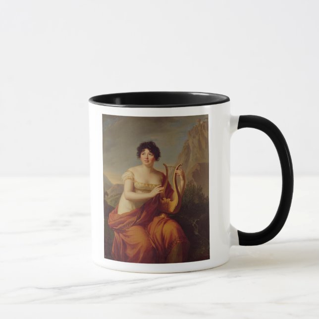 Madam de Stael som Corinne Mugg (Höger)