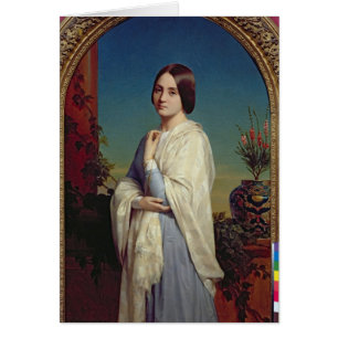 Madam Edouard Dubufe 1842 Hälsningskort