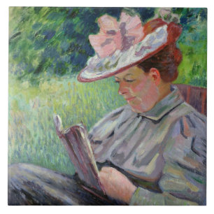 Madam Guillaumin, c.1895 (olja på kanfas) Kakelplatta