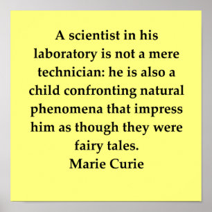 madam marie curie-citat poster