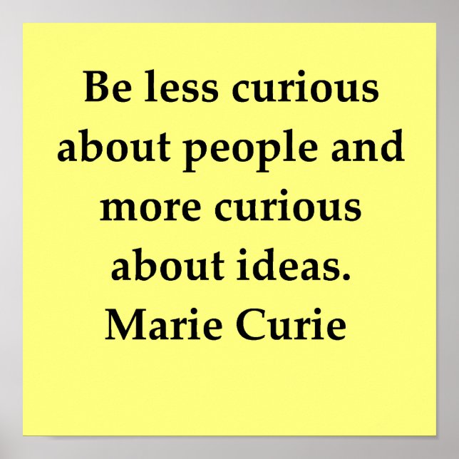 madam marie curie-citat poster (Framsidan)