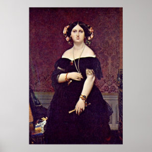 Madam Moitessier av Jean Auguste Dominique Ingres Poster
