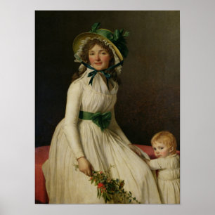 Madam Pierre Seriziat med henne Son, Emile Poster