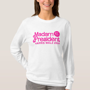 Madam President 2024 Rolig Söt Rosa Kvinnor Kamala T Shirt