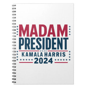 Madam President Kamala Harris 2024 Röst Demokrat Anteckningsbok