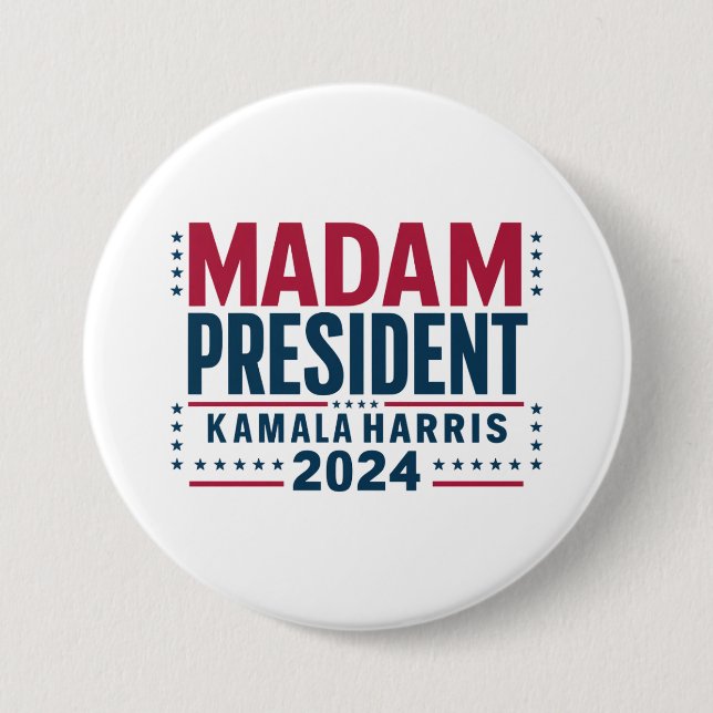 Madam President Kamala Harris 2024 Röst Demokrat  Knapp (Framsida)