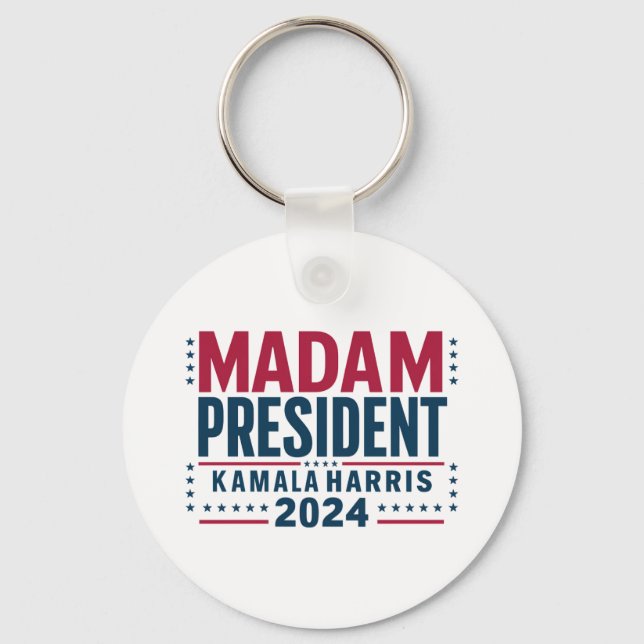Madam President Kamala Harris 2024 Röst Demokrat  Nyckelring (Framsida)