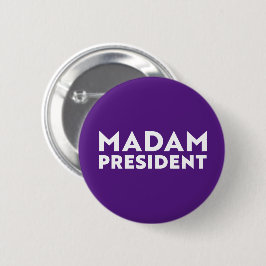 Madam President modern bold typography purple Knapp