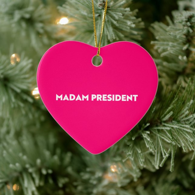 Madam President modern typografi hetrosa Julgransprydnad Keramik (Träd)