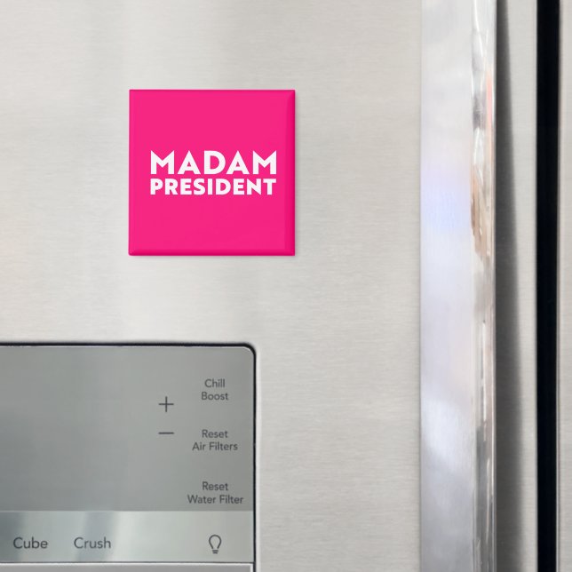 Madam President modern typografi vit het rosa Magnet (In Situ (Fridge))
