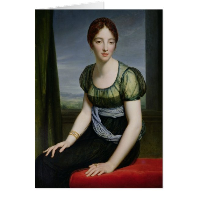 Madam Regnault de Sanktt-Jean d'Angely Hälsningskort (Framsidan)