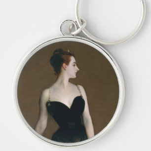 Madam X av den John sångaren Sargent Rund Silverfärgad Nyckelring