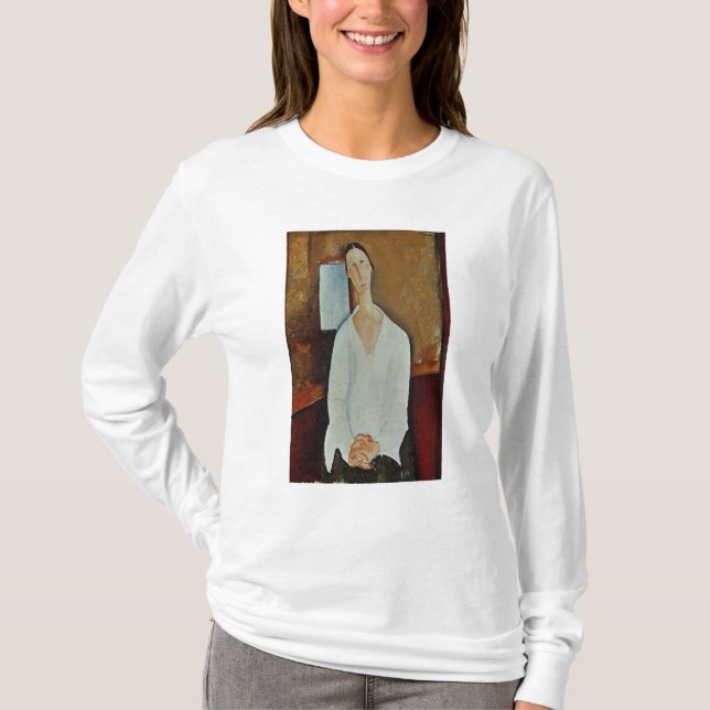 Madam Zborowska med knäppt fast händer, c.1917 Tee (Framsida)