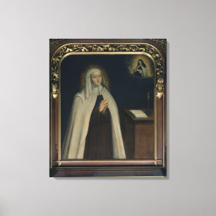 Madame Acarie känd som Marie de l'Incarnation Canvastryck