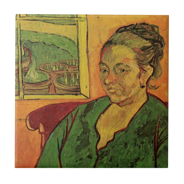Madame Augustine Roulin av Vincent van Gogh Kakelplatta (Framsidan)