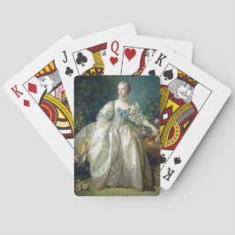 Madame Bergeret 1766 av Francois Boucher-oljefärg Casinokort