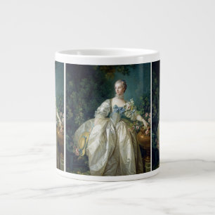 Madame Bergeret 1766 av Francois Boucher-oljefärg Jumbo Mugg