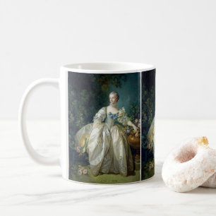 Madame Bergeret 1766 av Francois Boucher-oljefärg Kaffemugg